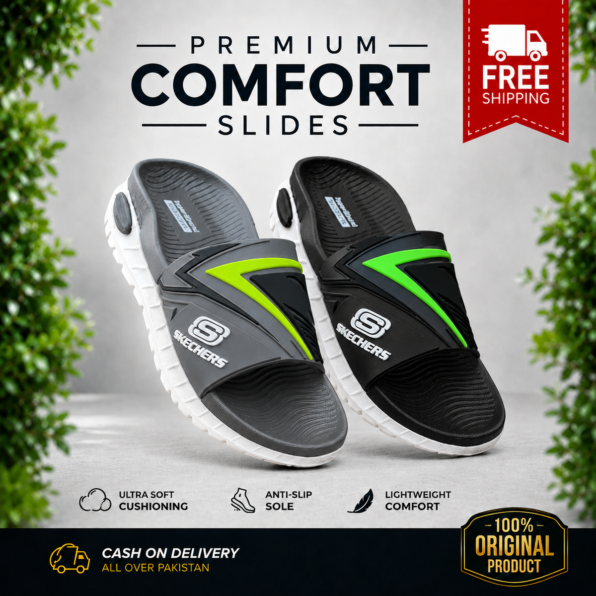 Premium Skechers BEAST Slides By KakuBaku