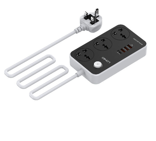Ldnio SC3412 2500w Fast Charging Power Extension With 20W USB C PD Port & 3 QC 3.0 Ports EU Plug